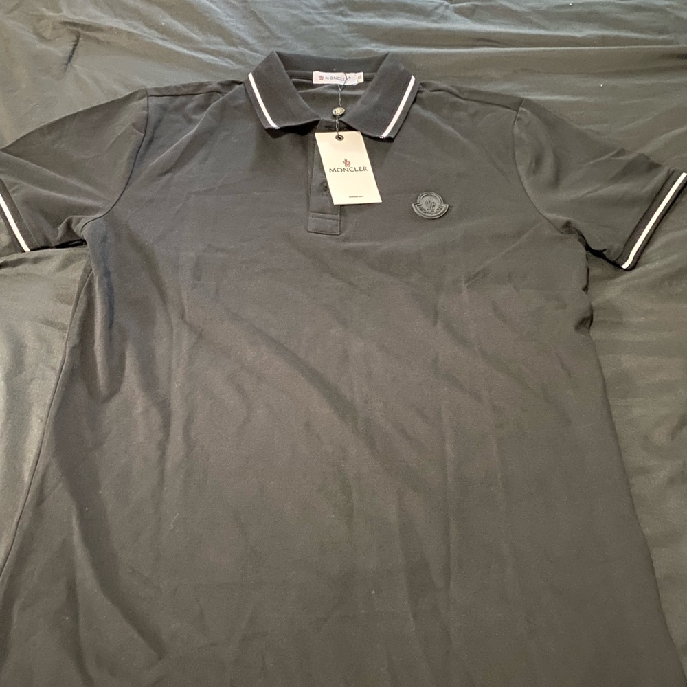 Moncler Black Polo Shirt Classic Design